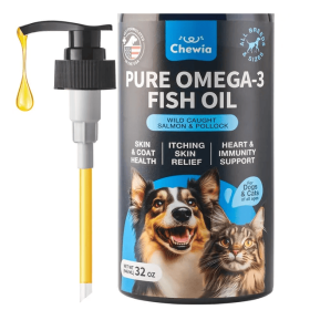 Coat Skin All Breeds Dog Supplement 32 Oz Fish Oil For Dogs Pet Supplies For Dogs Fish Oil (Option: Black)